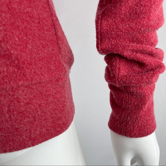 Chaser Red Long Sleeve Saturday Heart Love Open Back Pullover Sweater Size S - Picture 6 of 10